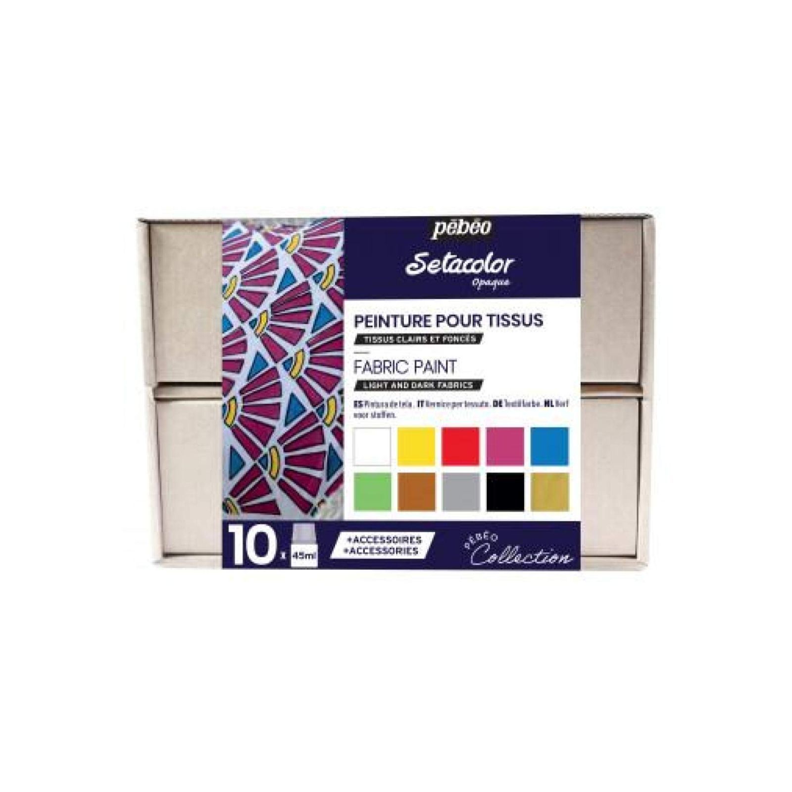 ぺべオ Pebeo 布用絵具 濃色生地にも描ける セー不透明色 45 ml x アトリエ