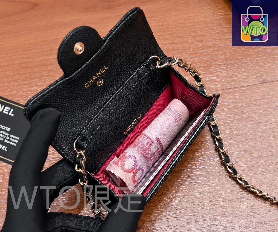 今日特価】Chanel シャネル キャビアレザー小財布