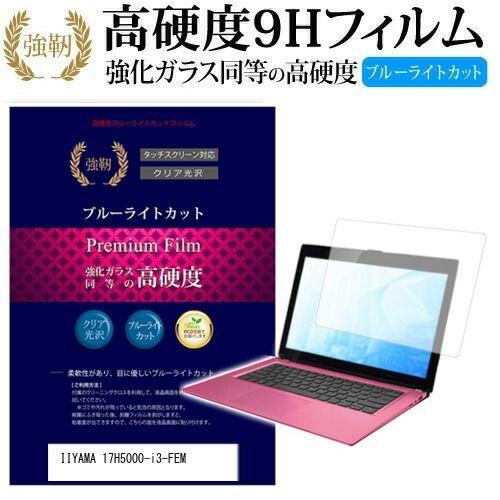 IIYAMA 17H5000-i3-FEM [17.3インチ] 機種で使える 強化 ガラスフィルム と 同等の 高硬度9H ブルーライトカット 光沢タイプ 改訂版 液晶保護フィルム メール便送料無料 その他ノートPCアクセサリー