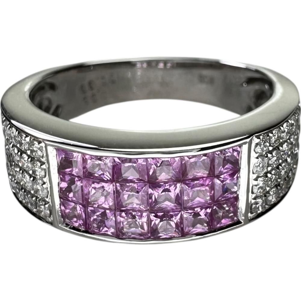 13号 ピンクサファイア（ミステリーセッティング） 0.98ct