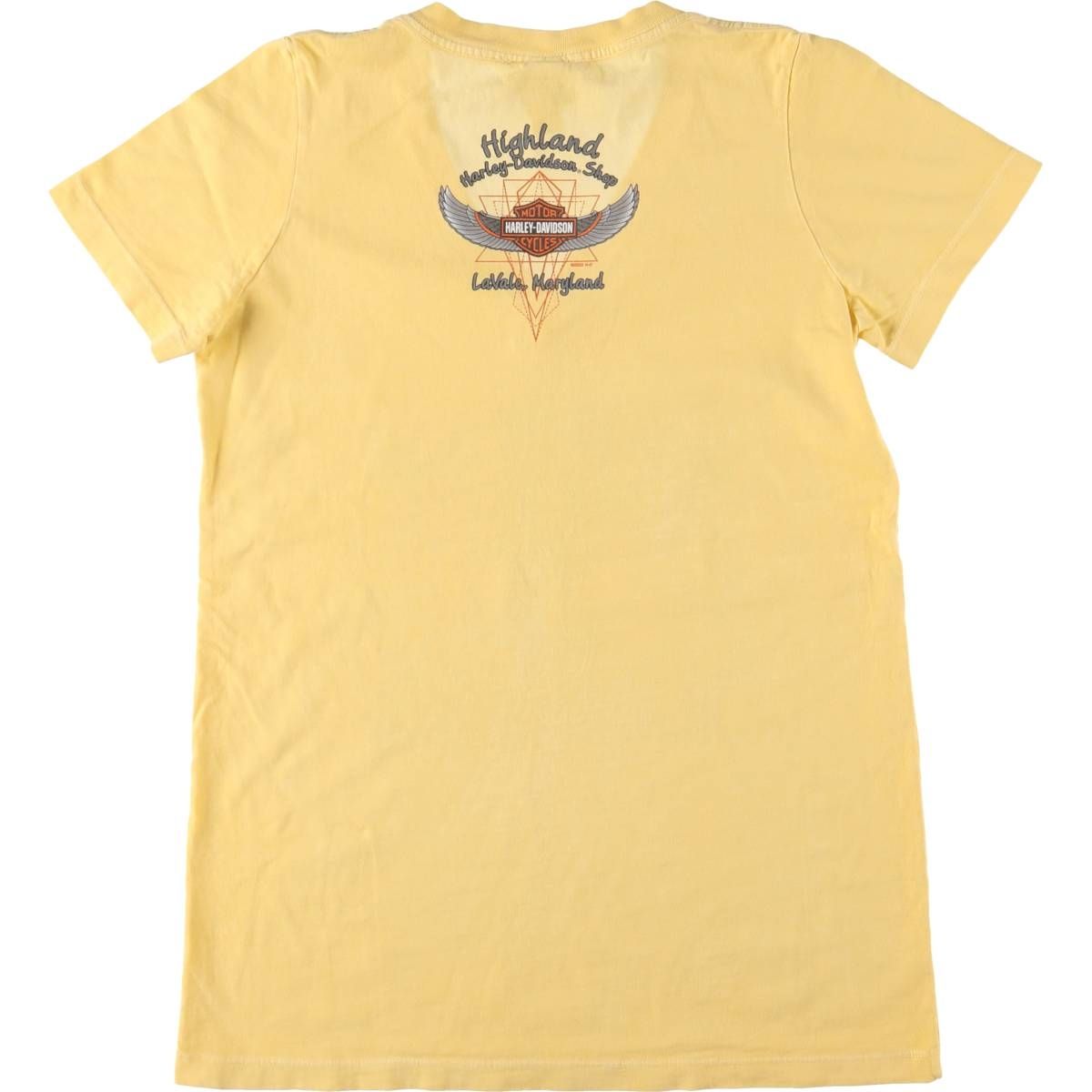 Harley Davidson - 古着 ハーレーダビッドソン Harley-Davidson Vネック モーターサイクル バイクTシャツ レディースL相当 /eaa543088 古着 ハーレーダビッドソン Harley-Davidson Vネック モーター