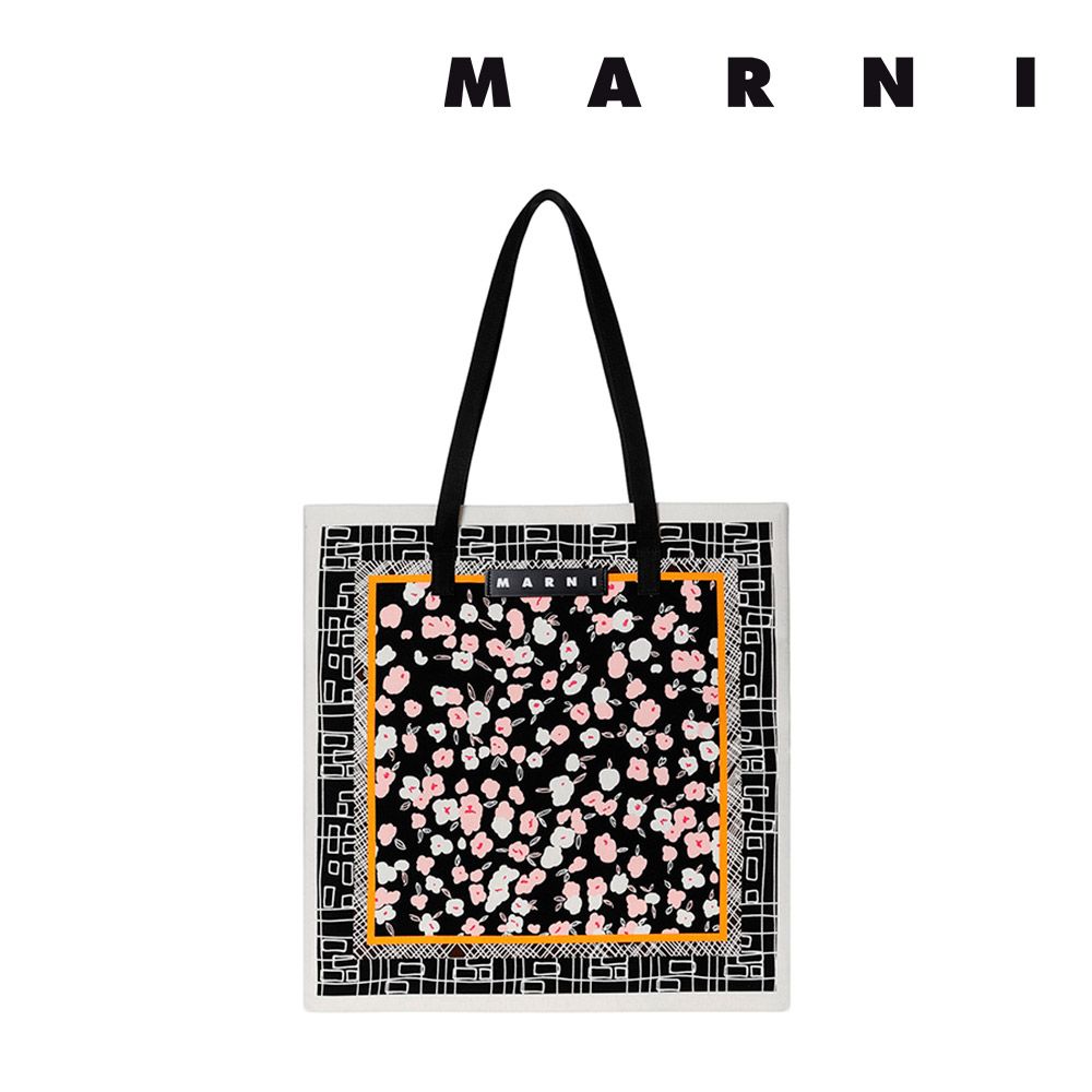 マルニ フラワー カフェ MARNI FLOWER CAFE レディース カバン コットンキャンバス製 バンダナ トート バッグ 【返品交換不可】