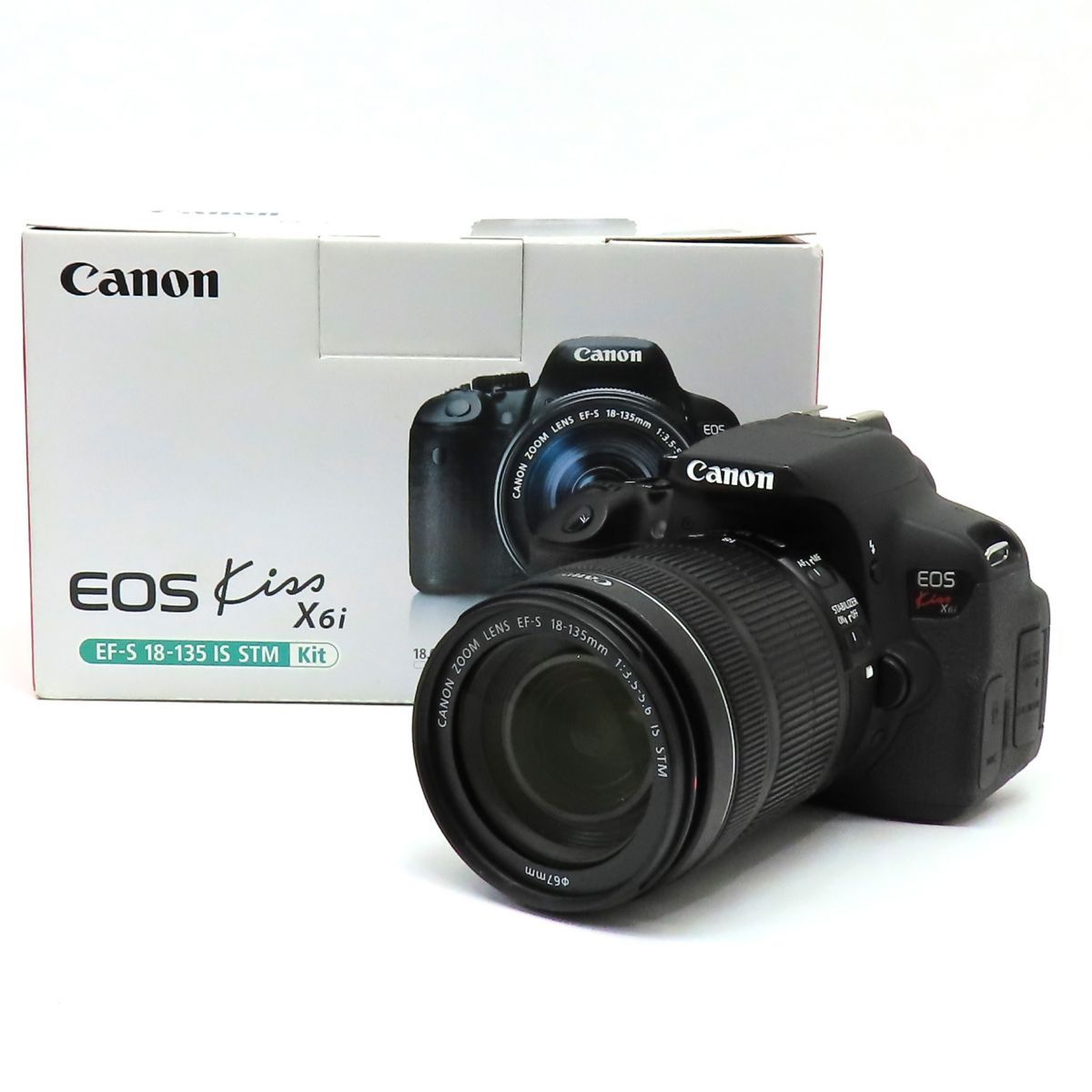 Canon キヤノン EOS Kiss X6i EF-S18-135 IS STM レンズキット 保護フィルター/カメラバッグ付き ※中古