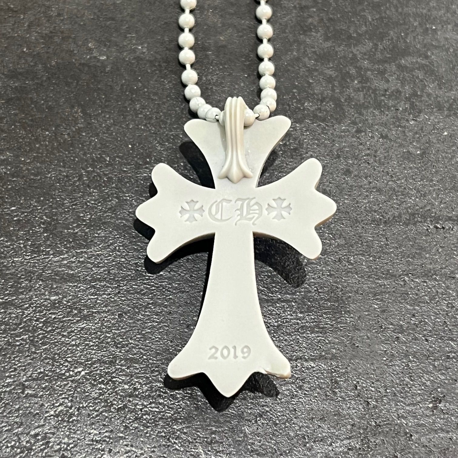 CHROME HEARTS CHクロス ラバーネックレス クロムハーツ グレー