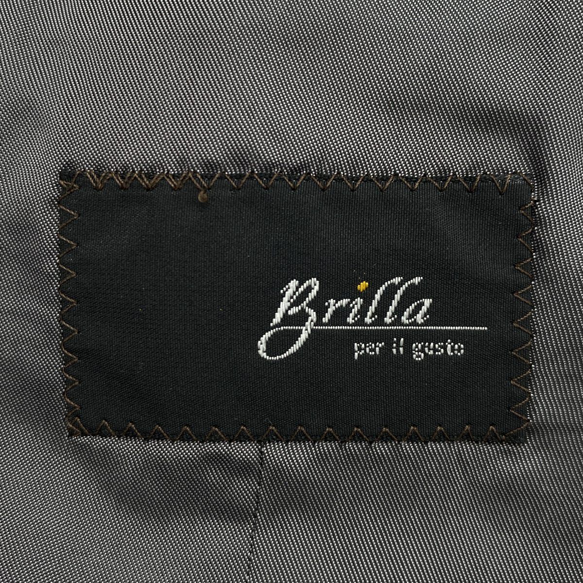 Brilla per il gusto ブリッラペルイルグスト Ermenegildo Zegna社製 ミックス フランネル ソリッドセットアップスーツ 24-17-0794-015 グレー 50 KANDAIZUMI_COM