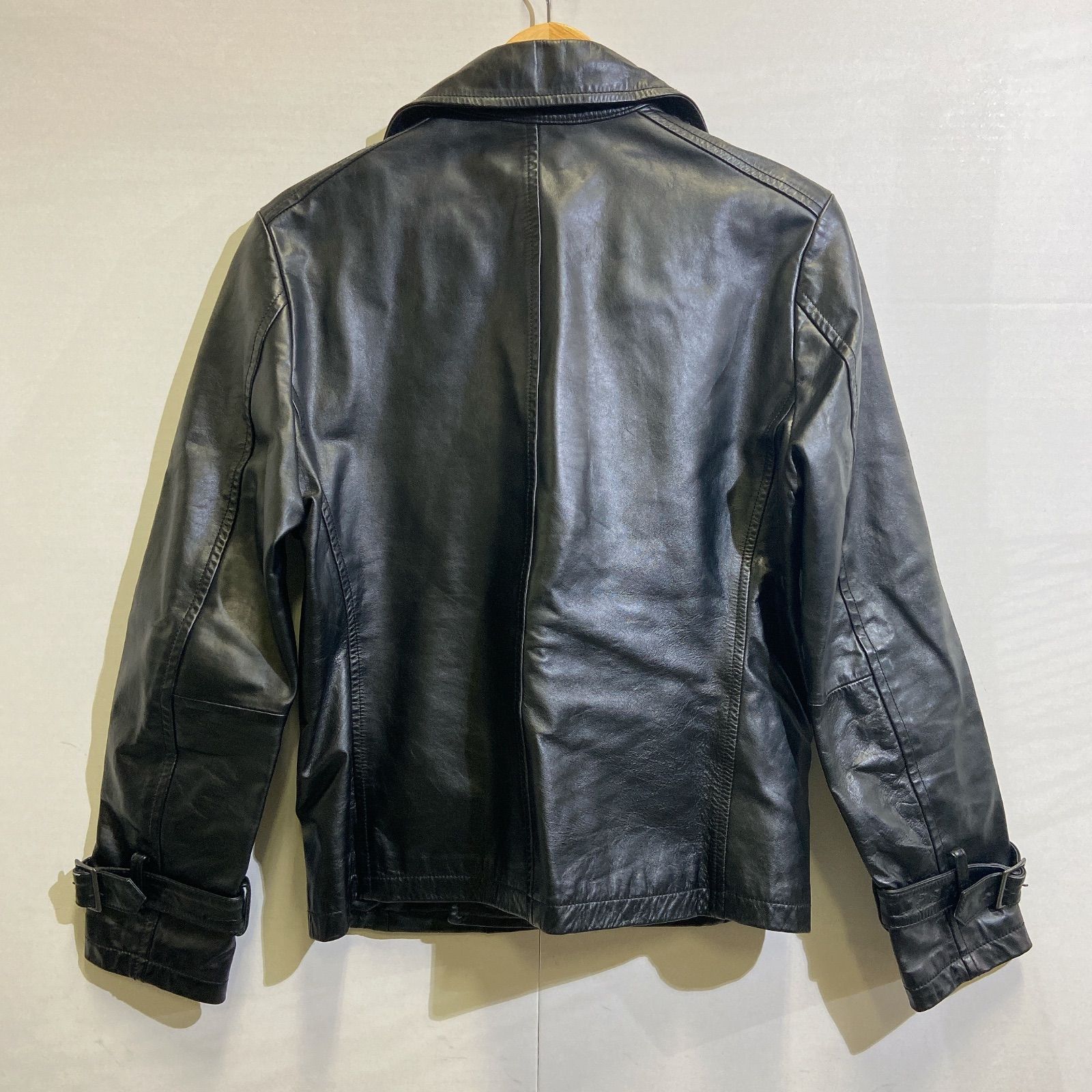 COMME CA ISM コムサイズム ライダース ジャケット ダブル 黒 レザー 