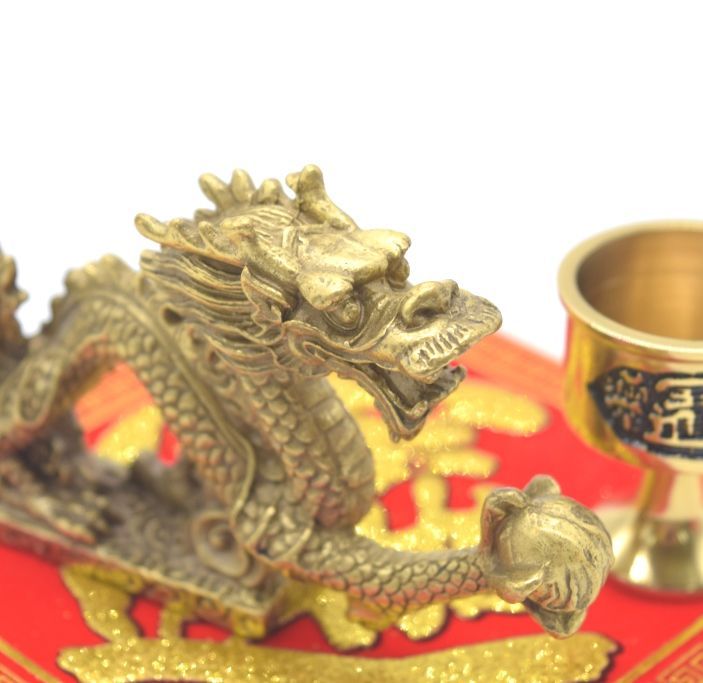 龍 銅製置物 銅杯 古銭付き 風水セット - 開運ストア龍 - メルカリ