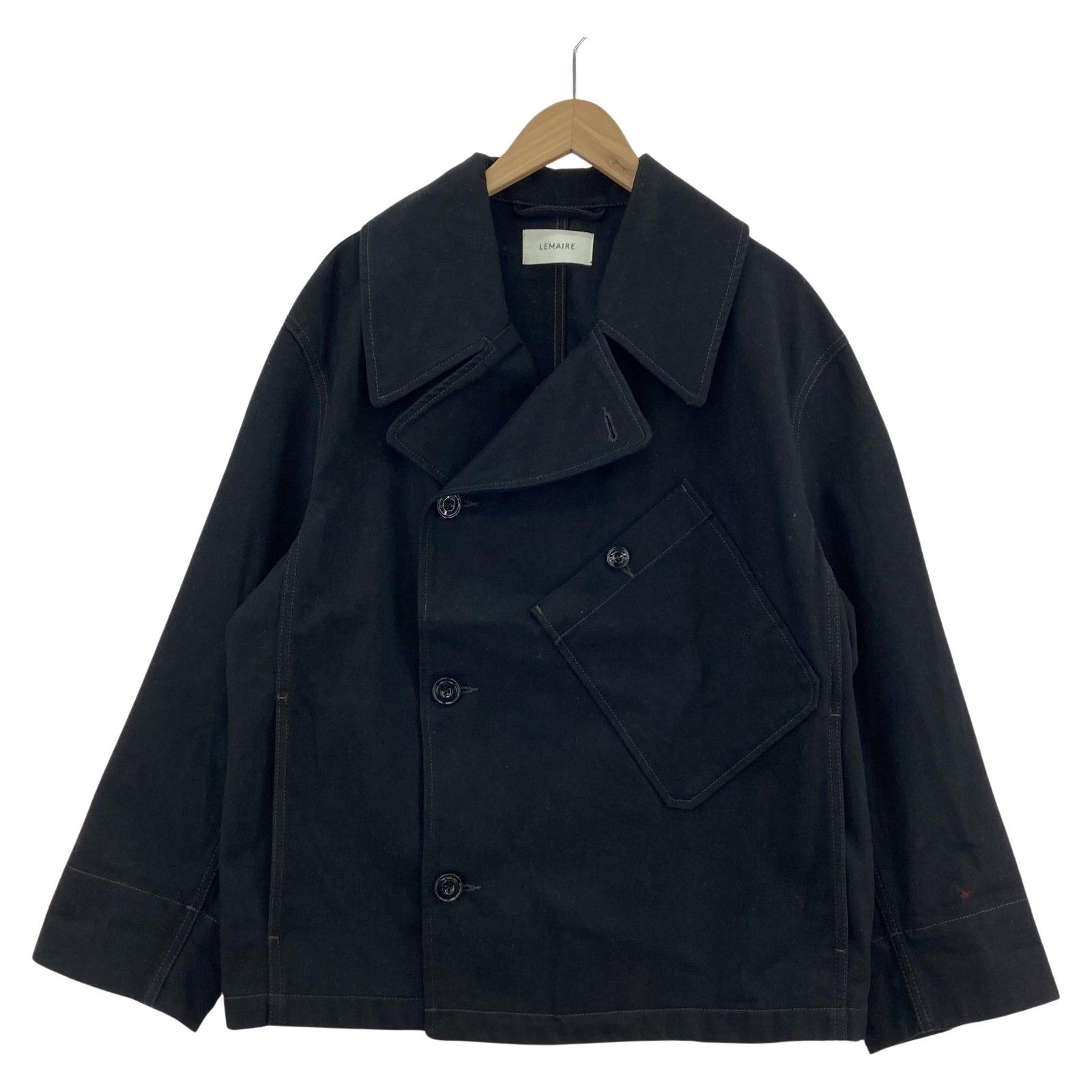 LEMAIRE ディスパッチピーコート XS ブラック LEMAIRE ディスパッチピーコート XS ブラック
