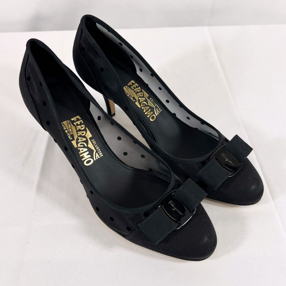 Salvatore Ferragamo ブラックパンプス Amazon | [Salvatore Ferragamo] [フェラガモ] パンプス