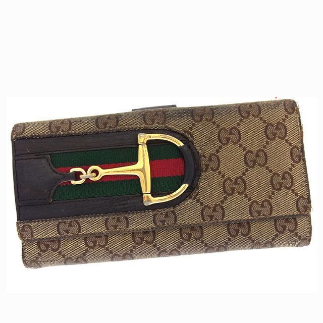 グッチ 長財布 Wホック 二つ折り シェリーライン ハスラービット グッチ 長財布 Wホック 二つ折り シェリーライン ハスラービット