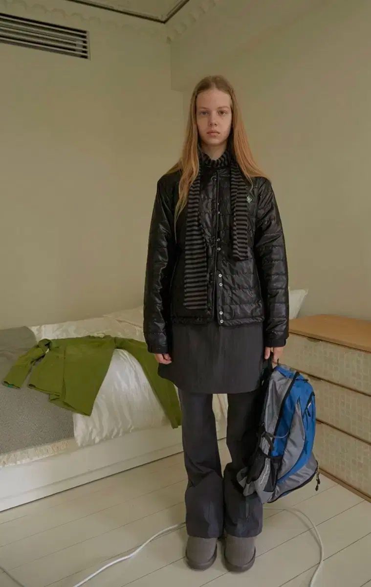 NOCONTENT Shirring Skirt Pants Charcoal