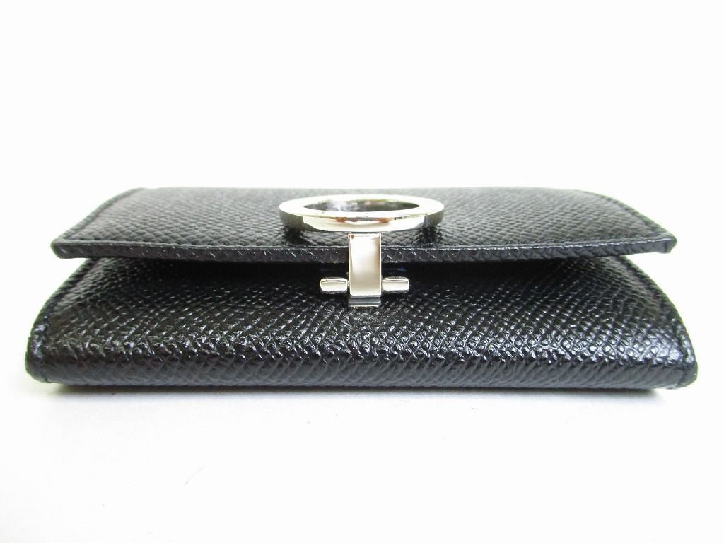 K484 未使用☆ ブルガリ ミニ財布 ケース 小銭入れ ブラック レザー K484 未使用☆ ブルガリ ミニ財布 コインケース 小銭入れ ブラック