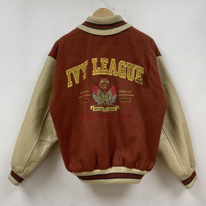 IVY LEAGUE アイビーリーグ 本革 レザー切替 ウール スタジャン 80s