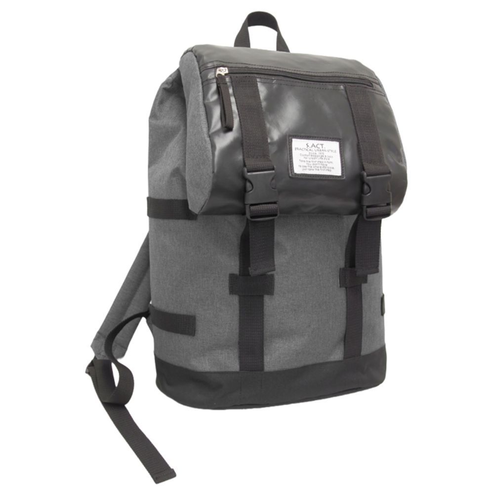 ダークグレー  chou-porte フラップリュック フラップ 型 リュック リュックサック バックパック デイバッグ デイバック メンズ レディース マザーズリュック 大容量 おしゃれ かっこいい カジュアル 通勤 通学 スポーツジム シンプル