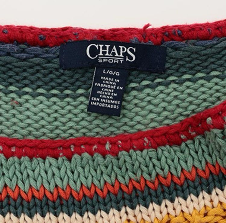 希少 XL 松村北斗 着用 CHAPS マルチカラー セーター チャップス