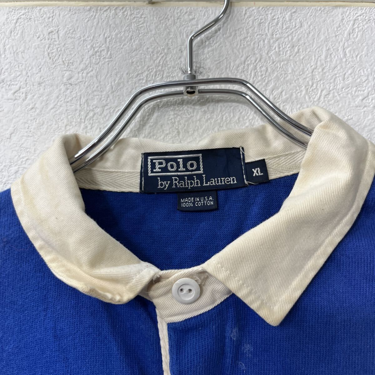 POLO RALPH LAUREN 長袖 ラガーシャツ XL ブルー ポロ ラルフ