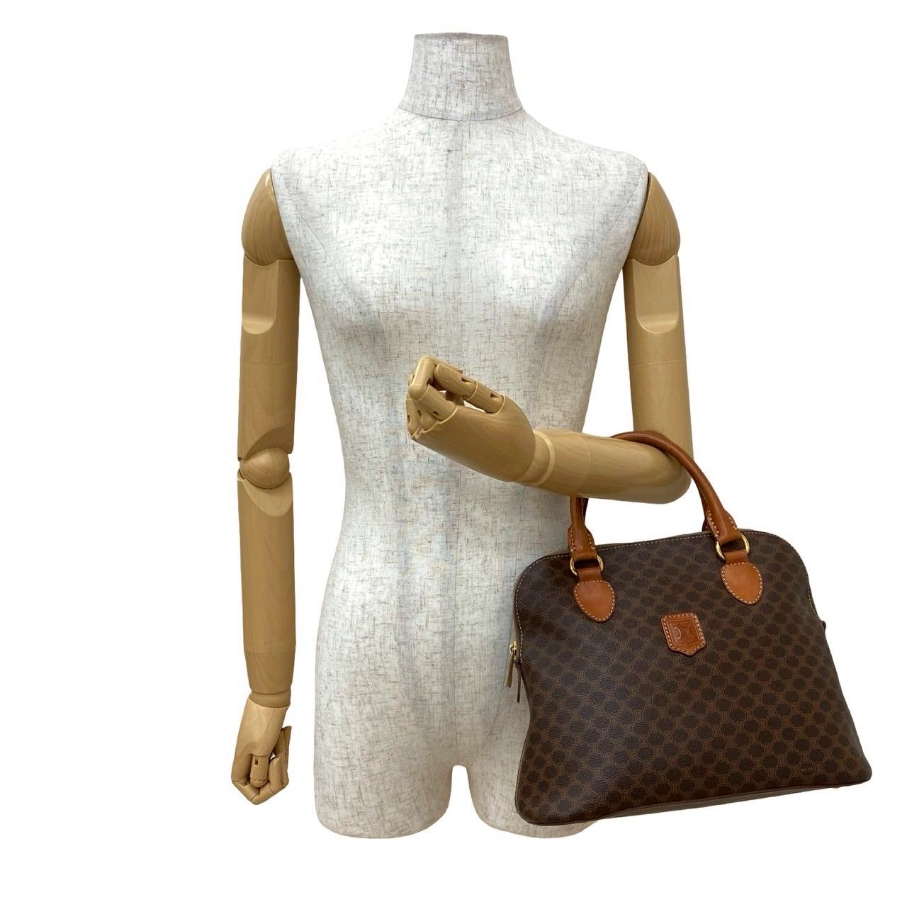 美品■CELINEセリーヌトリオンフマカダム ブラゾン ジャガードハンドバッグ 極 美品 CELINE セリーヌ ヴィンテージ マカダム ブラゾン 柄