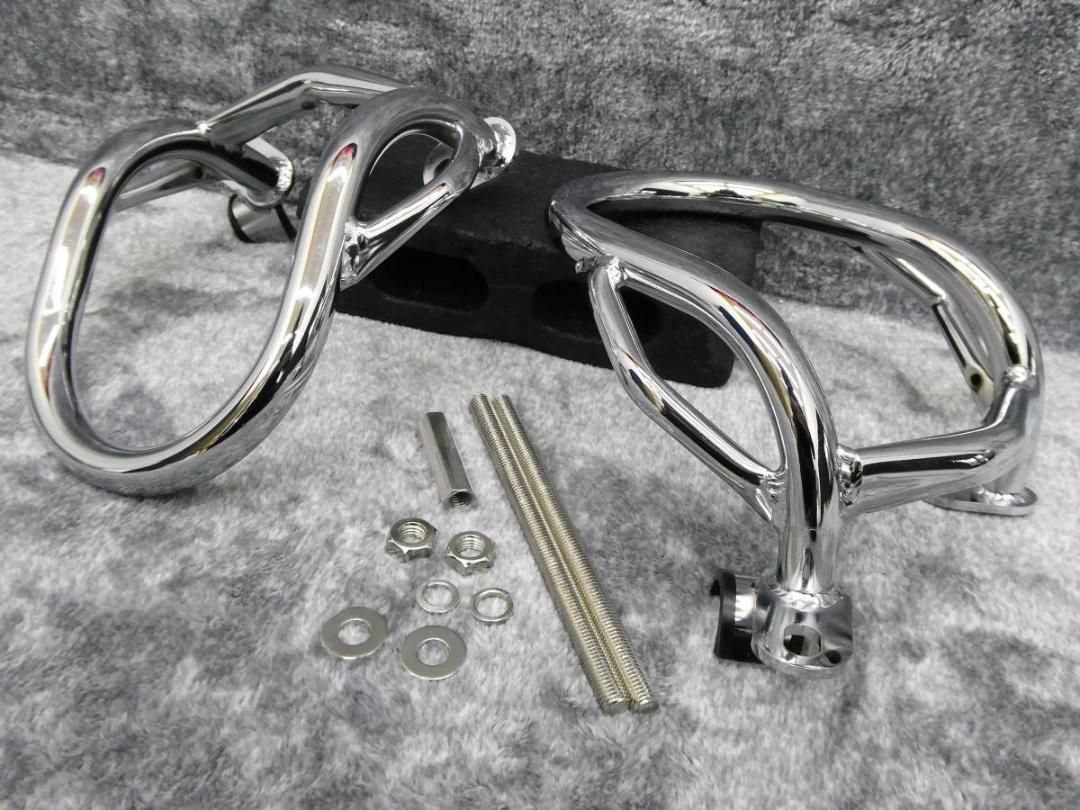 配送商品は通常配送無料。 バリオス250 エンジンガード メッキ 金具 付き 【激安】