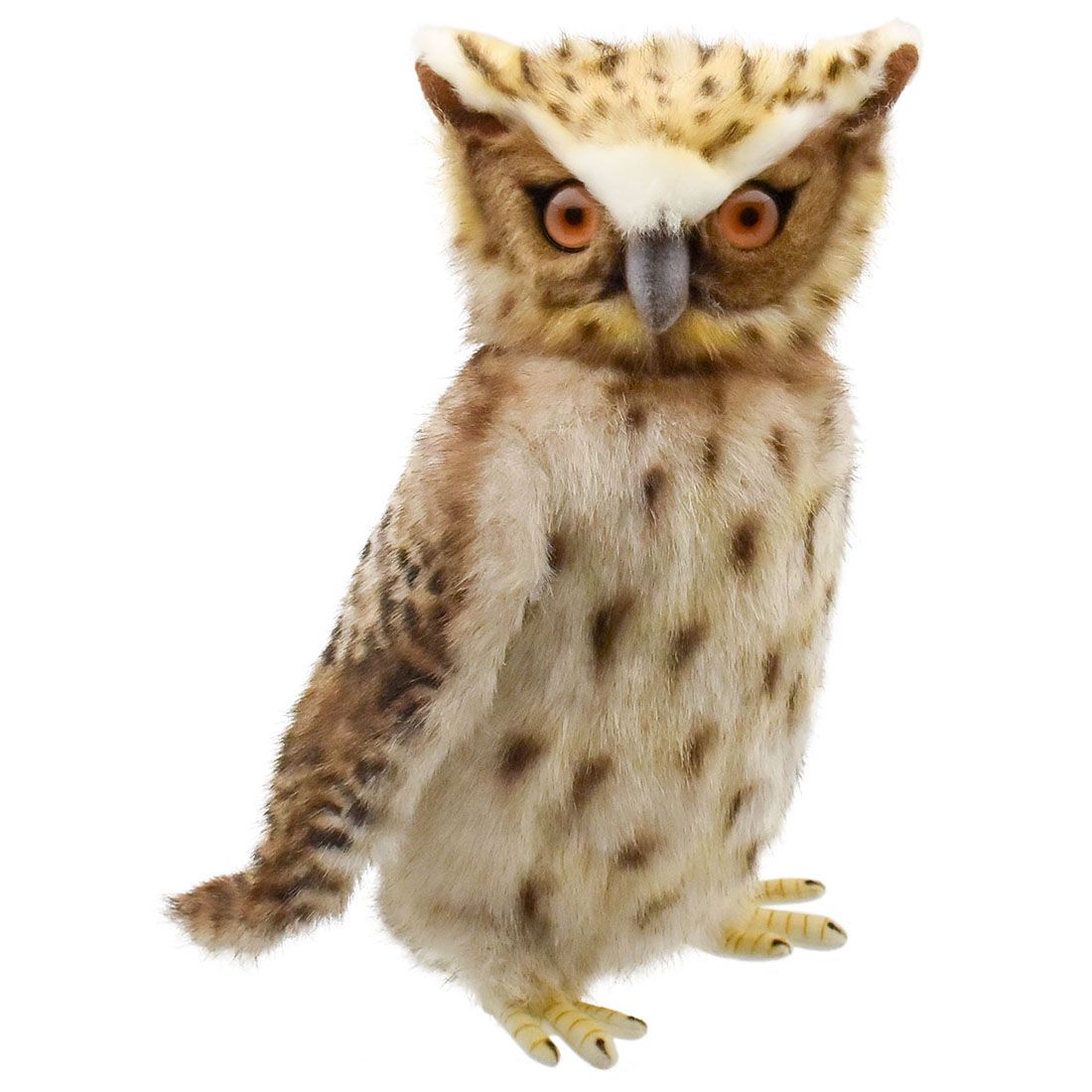 HANSA 6767 シマフクロウ26 全長：26cm FISH OWL  BH6767  ぬいぐるみ ハンサ 動物 犬 猫 鳥 うさぎ ペンギン アニマル 置物 人形 フィギュア 大きい 実物大 大型