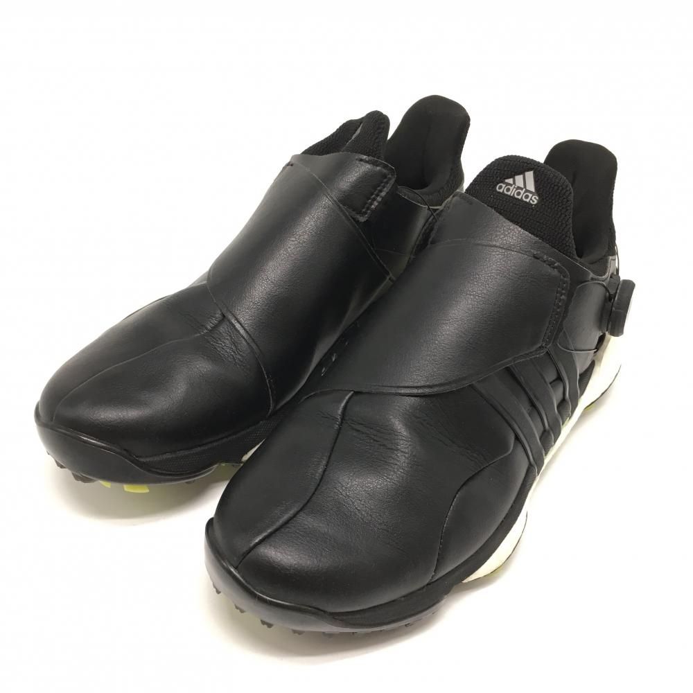 超美品】アディダス ゴルフシューズ 黒×ライトグリーン GY5338 超美品】アディダス ゴルフシューズ 黒×ライトグリーン GY5338