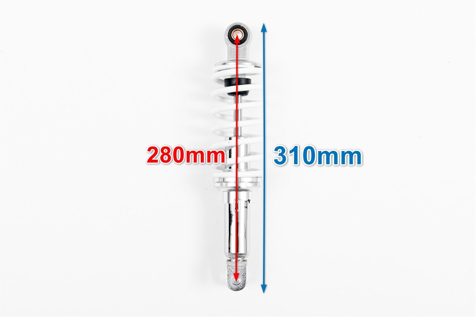 さりあ 280mm リアサスペンション 汎用品 白 コの字 マジェスティ125 シグナス