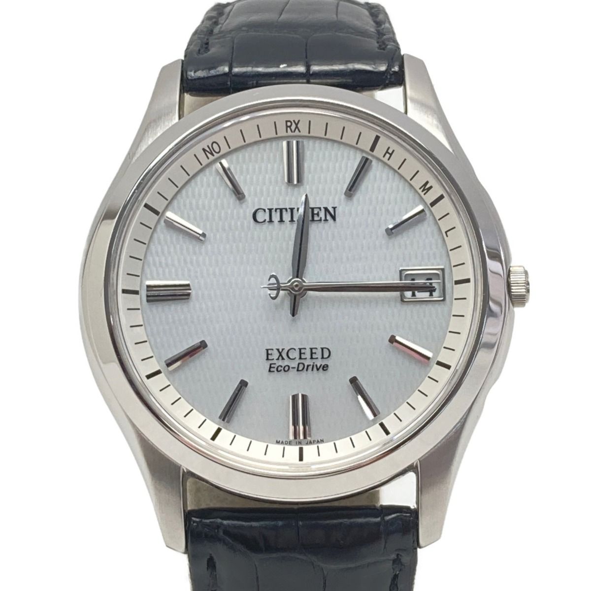 シチズン CITIZEN エクシード H111-T015867 メンズ 電波ソーラー SS×革