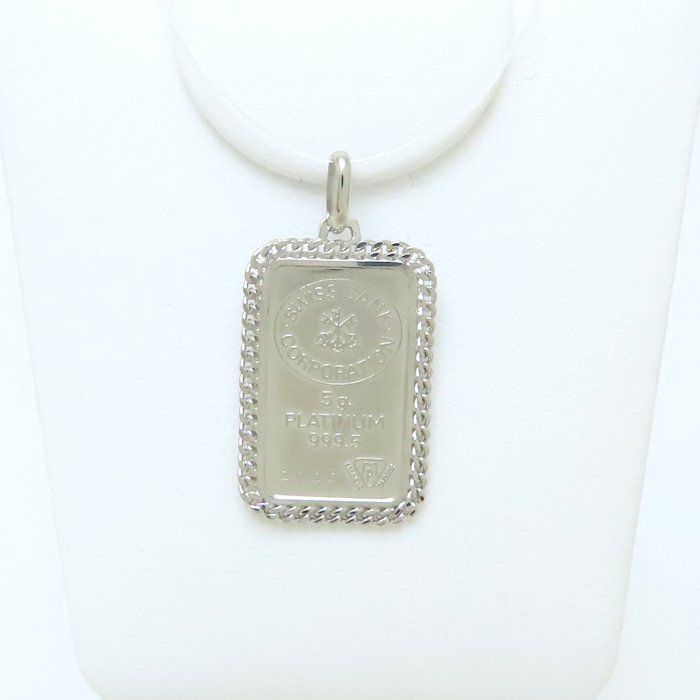Pt999.5 リバティインゴット 5g Pt850枠付き (Type-RP) ペンダントトップ