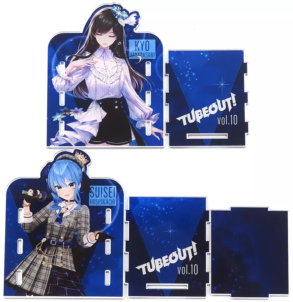 【中古】ペンスタンド・筆立て(アクリル) 花鋏キョウ(Re：AcT)＆星街すいせい(ホロライブ) アクリルペンスタンド 「バーチャルYouTuber TUBEOUT! Vol.10」 お土産付きチケット特典