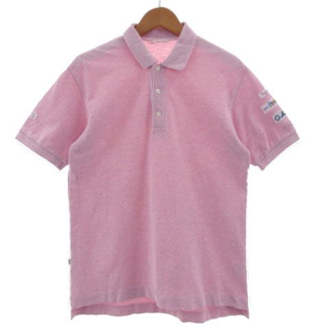 パパス Papas GOLF 半袖 ポロシャツ ロゴ 半袖 ピンク系 48 M パパス Papas GOLF 半袖 ポロシャツ D0425UPL009 ロゴ 半袖
