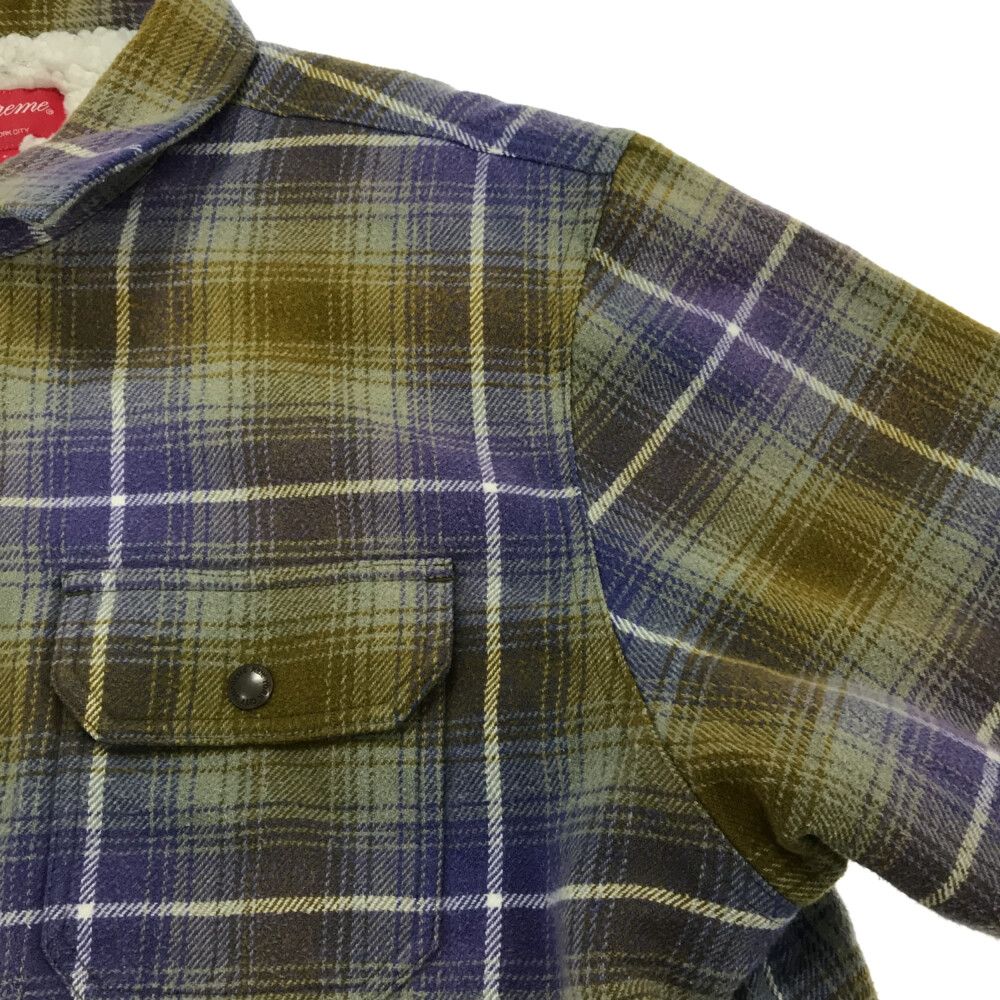 SUPREME (シュプリーム) 22AW Shearling Lined Flannel Shirt