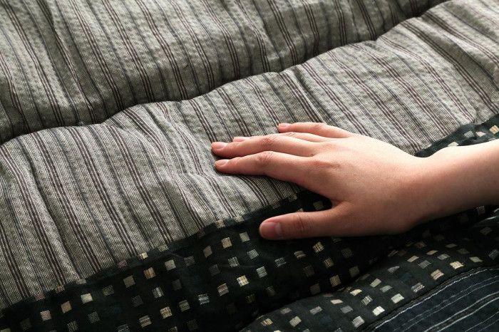 和モダン こたつ布団 掛敷セット 長方形 ブラック 約205×345cm 1151240030501