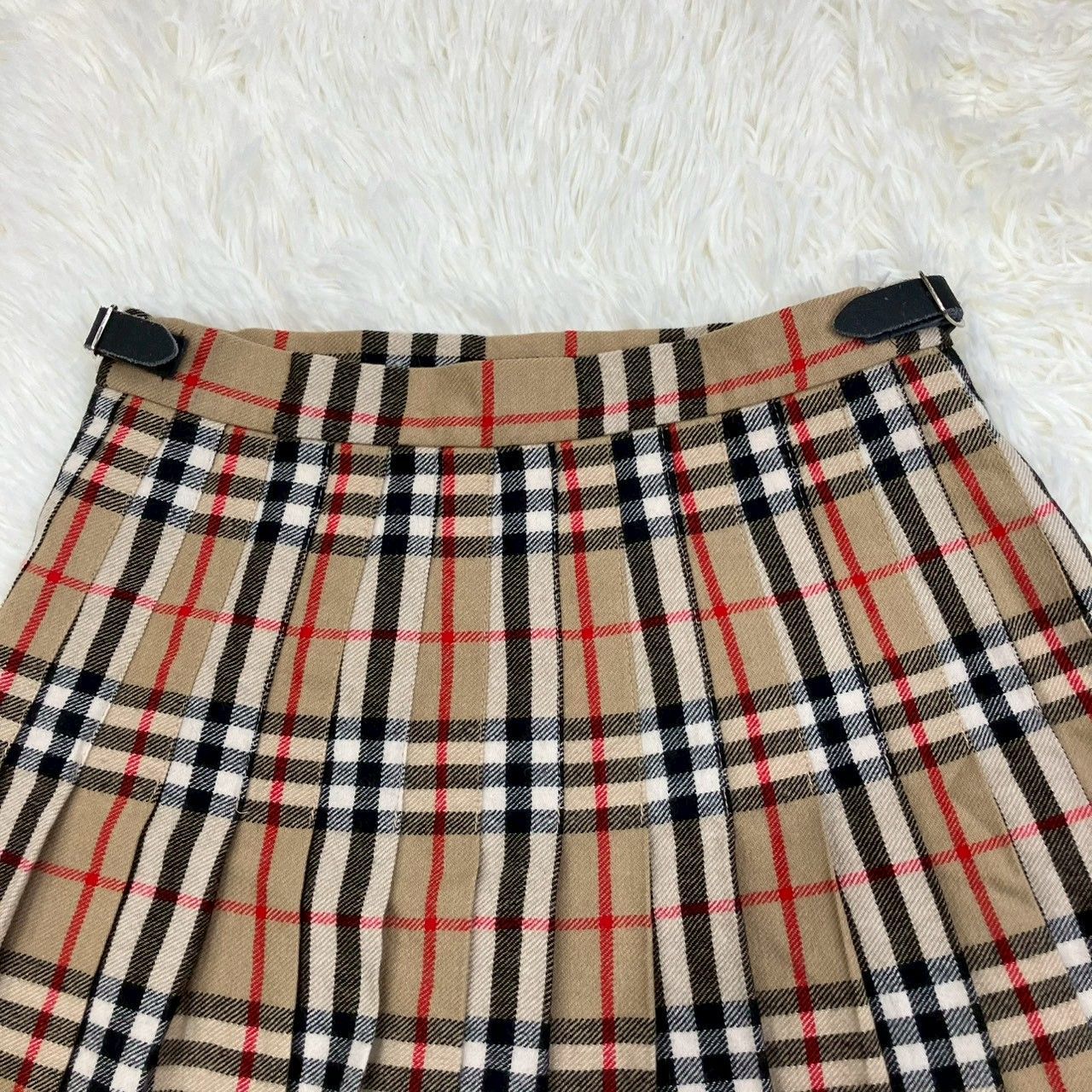 バーバリー バーバリーズ ミニスカート 巻きスカート プリーツ ノバ