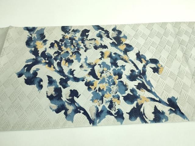 太鼓柄袋帯 天然灰汁発酵建藍染