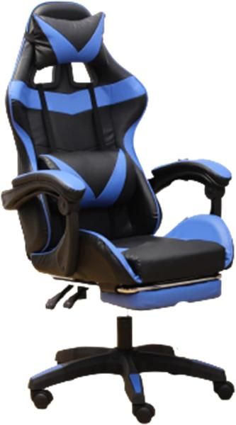 4営業日で発送 谷村実業 Tanimura Jitsugyo フットレスト付きレーシングチェア ブルー TAN-209 BL