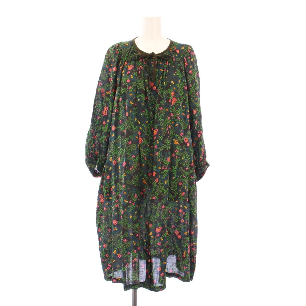 mina perhonen ミナペルホネン 半袖ひざ丈ワンピース ミナペルホネン mina perhonen flower bed フラワーベッド