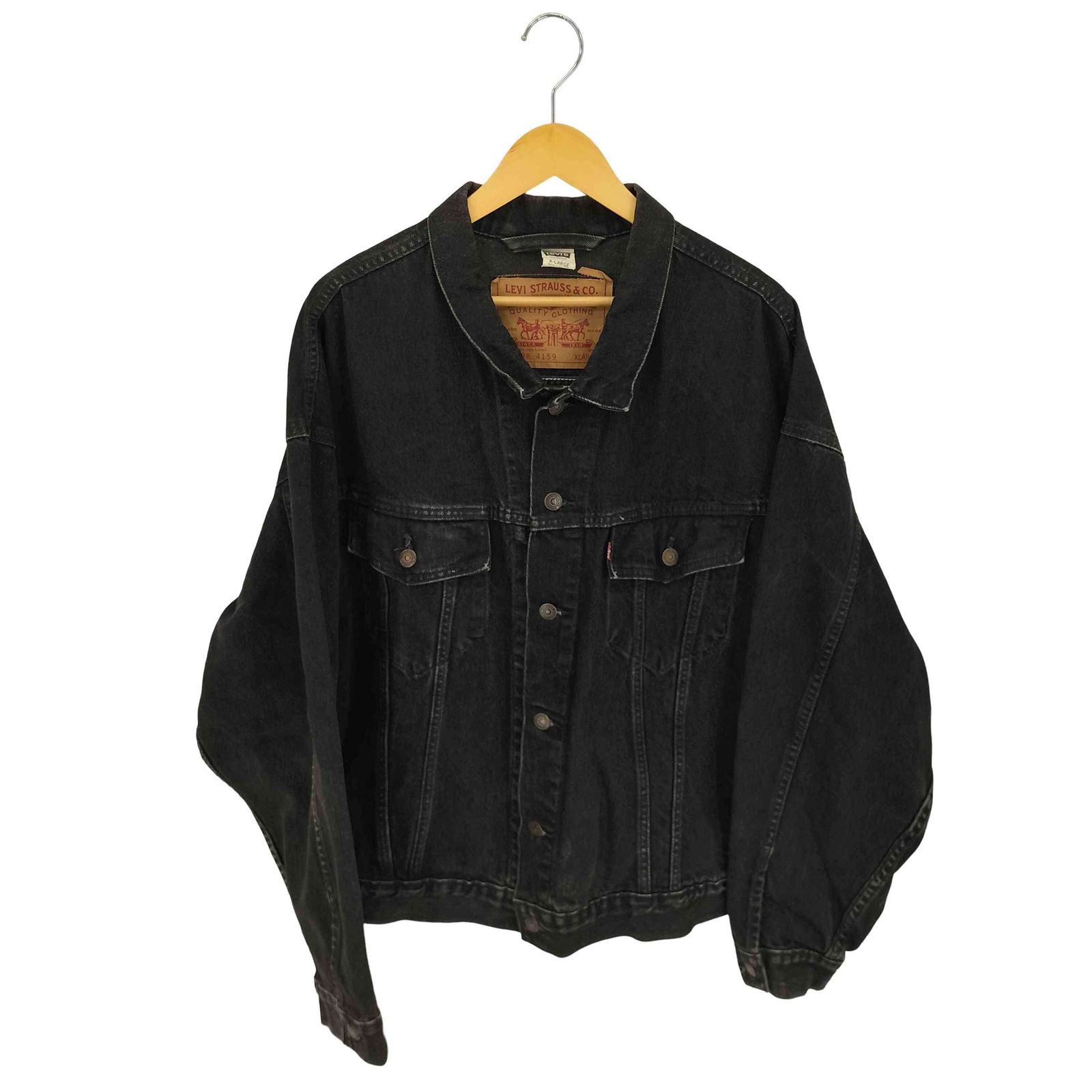 リーバイス Levis 90S 70598-4159 後染め ブラックデニム トラッカージャケット 92年製 メンズ import：XL 