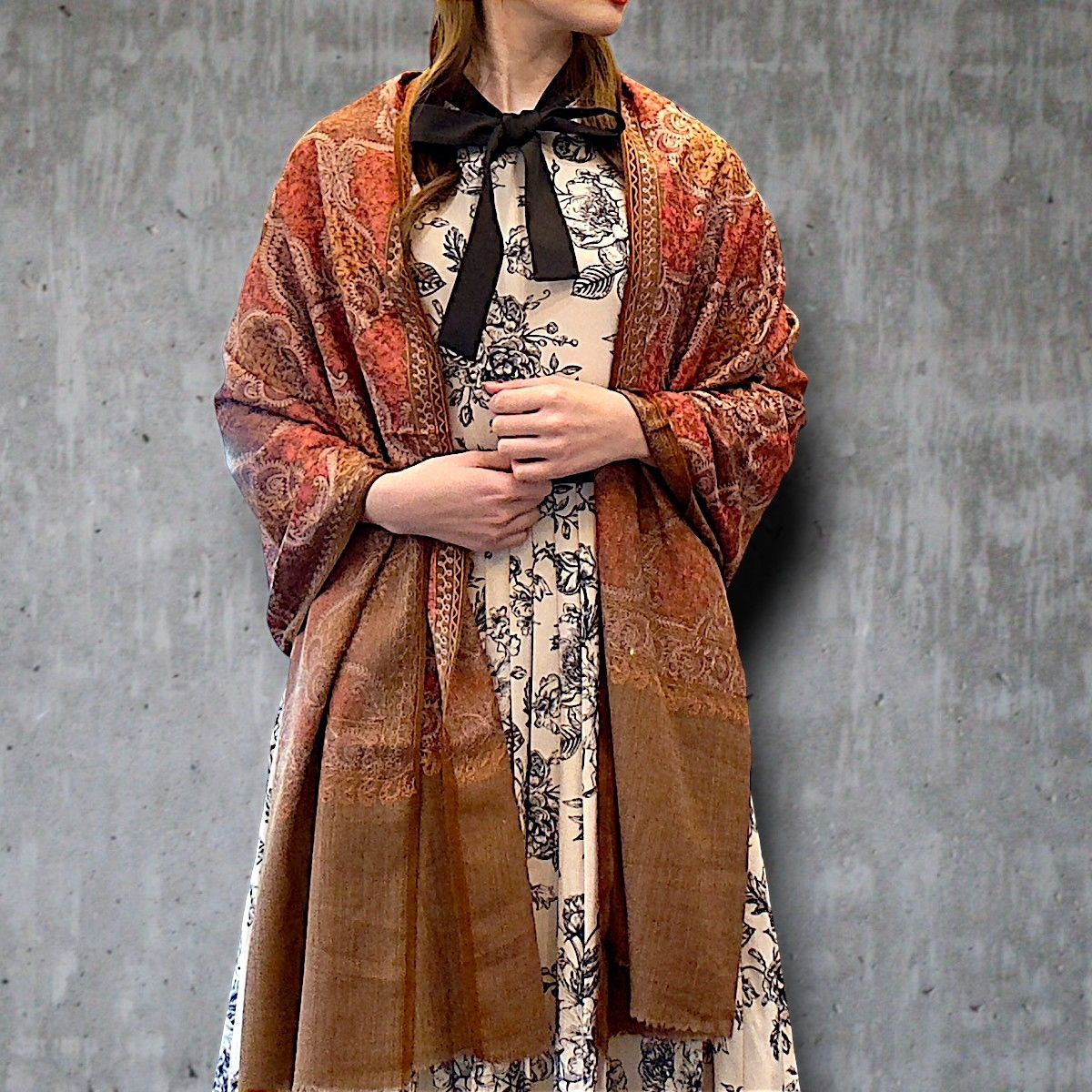 未使用品】大判シルクショール エスニック 【公式通販】