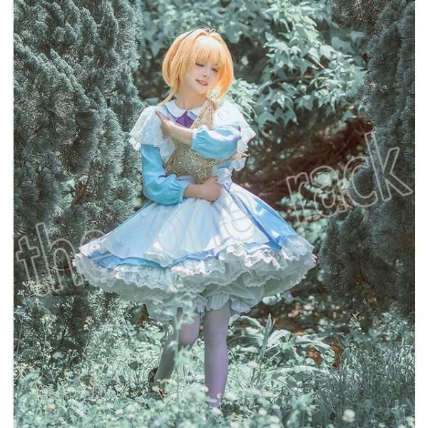 カードキャプターさくらlolita メイド服コスプレ衣装 ウィッグ 靴 道具別売り