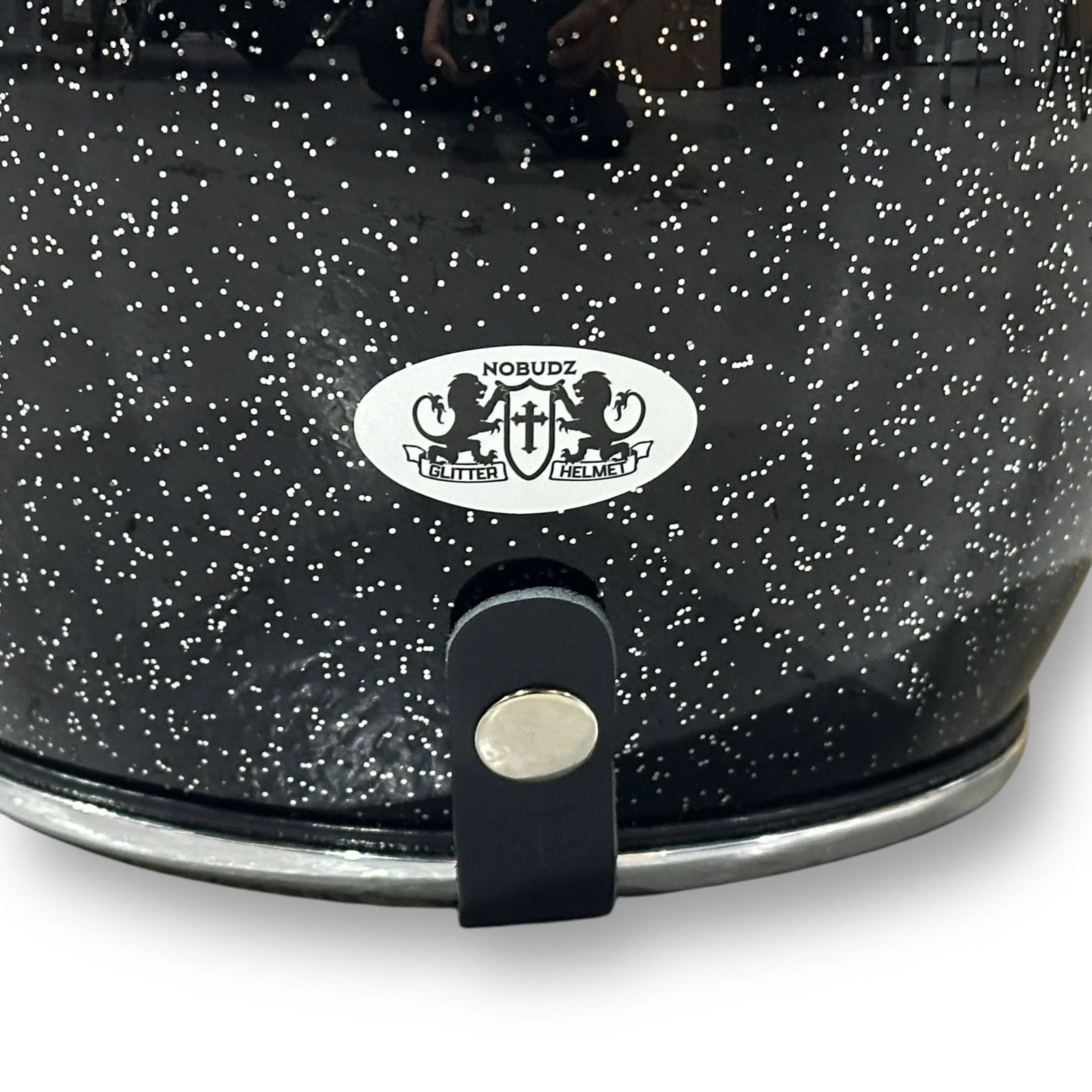 GLITTER 3/4 HELMET BLACK 黒 ブラック グリッターヘルメット NOBUDZ