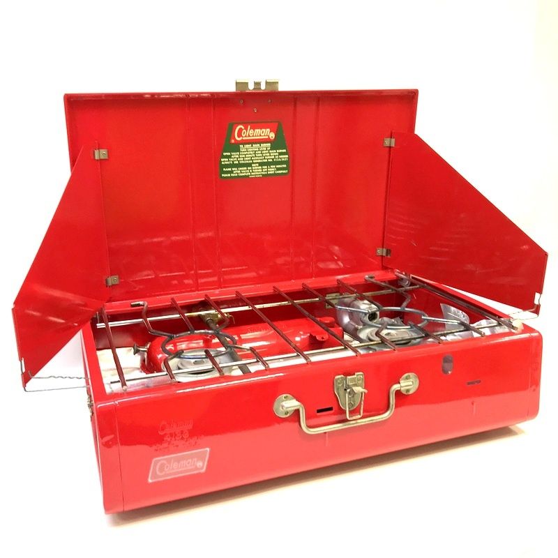 Coleman コールマン ホワイトガソリン ツーバーナー 413G スタンド付き 1996年5月製造 アウトドア キャンプ バーベキュー BBQ TA3364