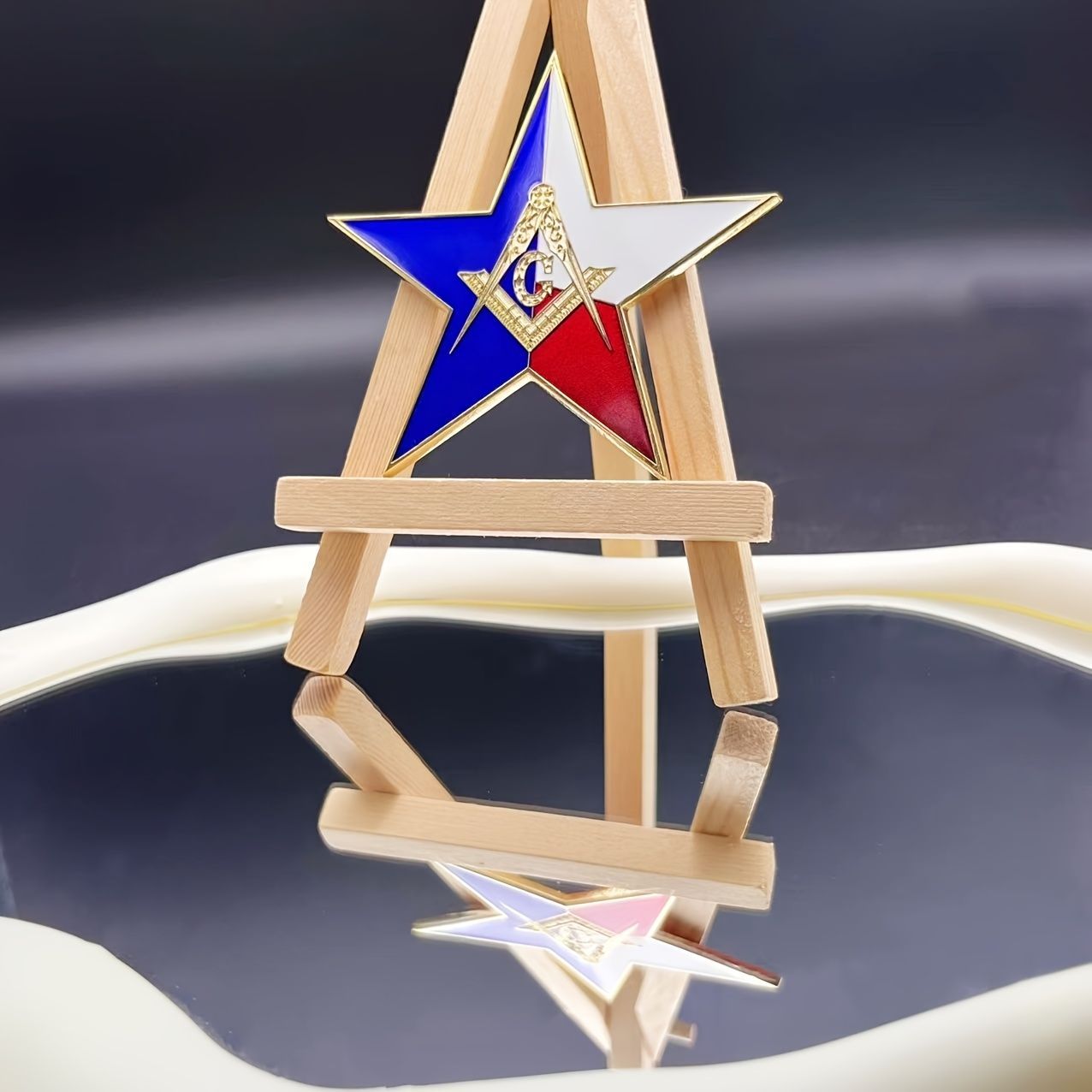フリーメイソン エンブレム 金属 ステッカー 星型 スター シール 車 3D 