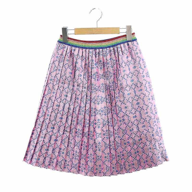 『お値下げ』GUCCIラメプリーツスカートGG柄 お値下げ』GUCCIラメプリーツスカートGG柄