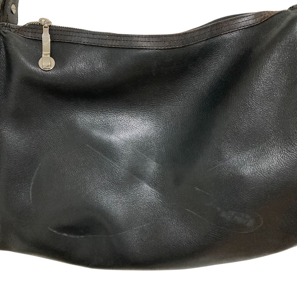 希少 マサキマツシマ デザイン バッグ レザー ショルダー 黒 MASAKI MATSUMURA本革絞模様ショルダーバッグ 黒 新品未使用 MASAKI