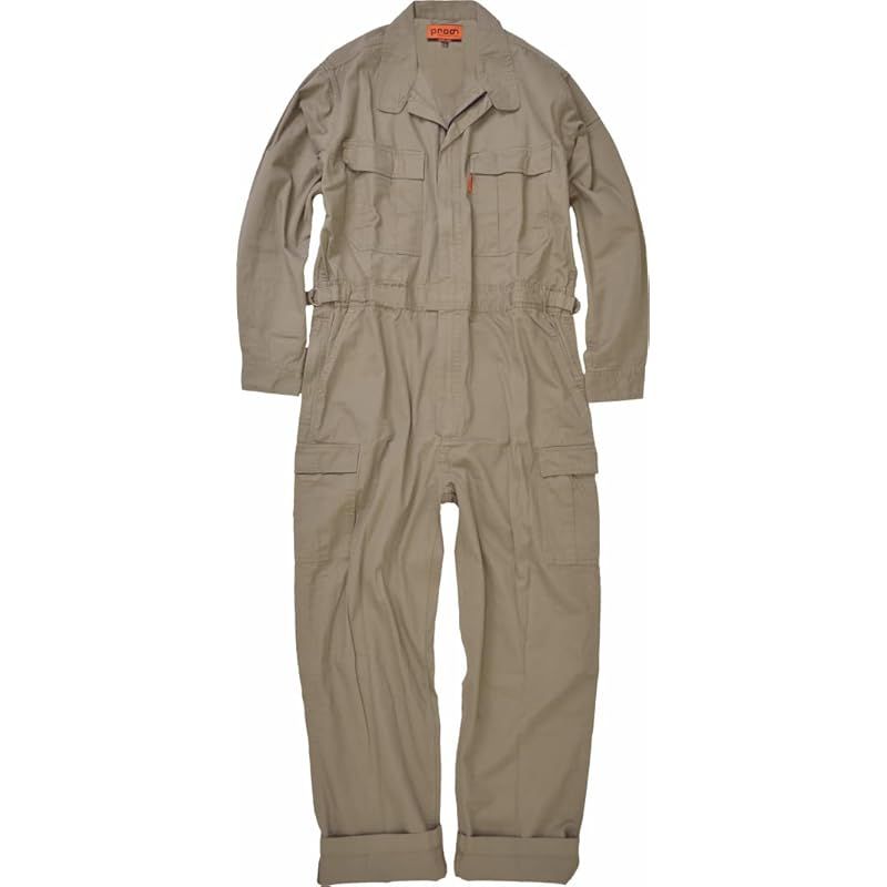 [プロノ] Prono 綿カーゴツナギ 116-420P 綿100％ 作業服 作業着 (6L， グレージュ) 0