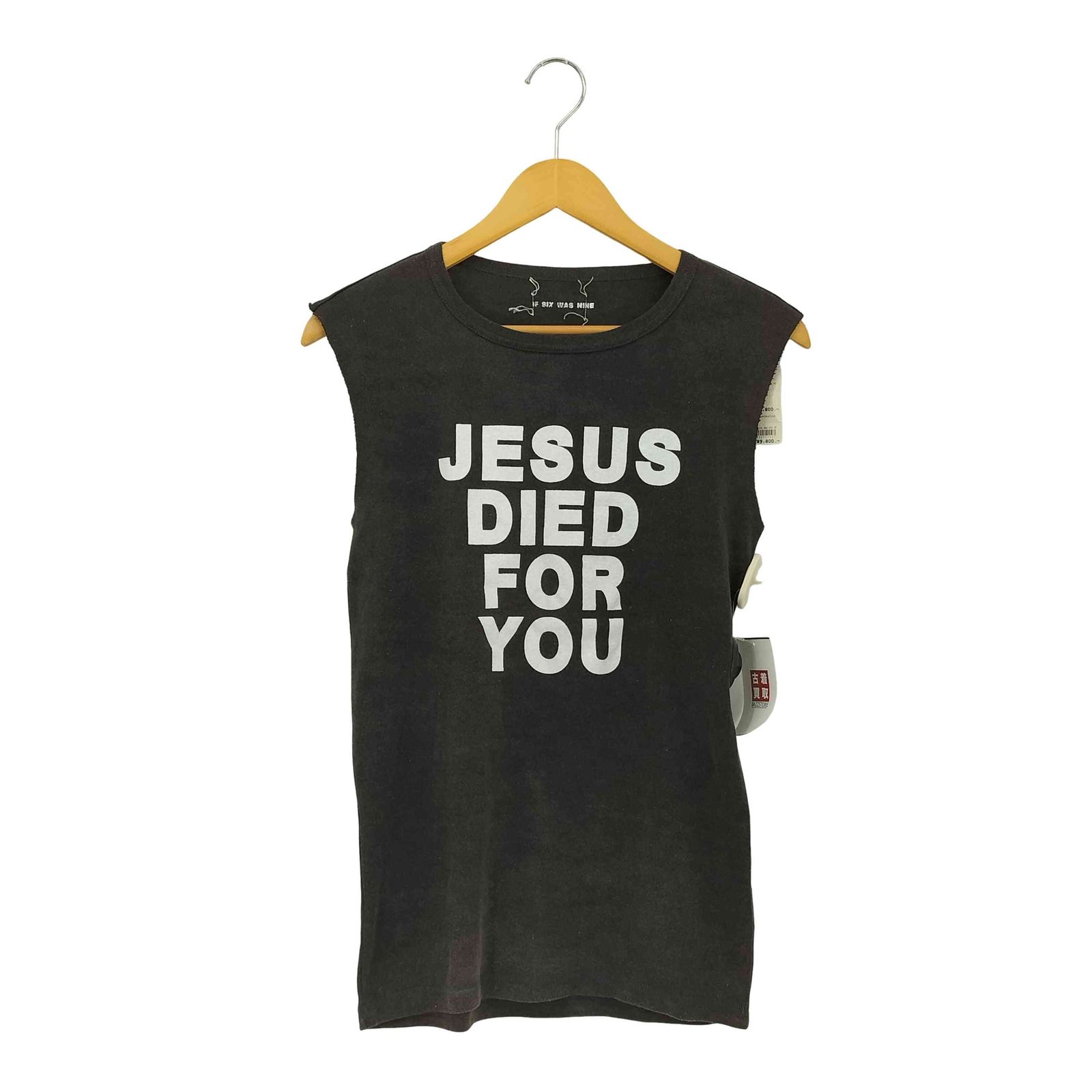 ユーズドフルギ 古着 IF SIX WAS NINE CROSS MESSAGED TEE ノースリーブTシャツ Y2K メンズ import M