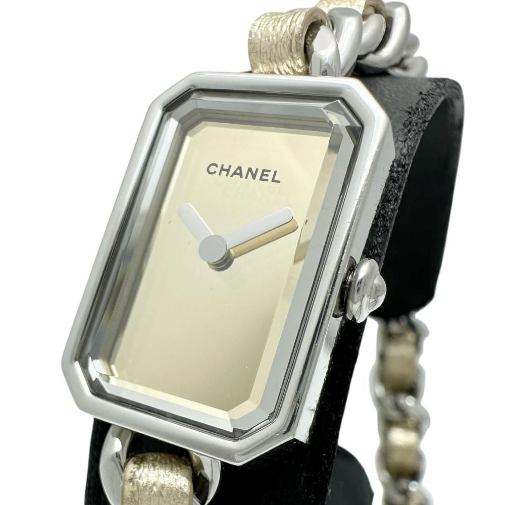 CHANEL|シャネル プルミエール ロック H5583 3重ブレス 1000本 腕時計 ステンレススチール|レザー|ミラー クオーツ ゴールドミラー文字盤|ゴールド革ベルト レディース