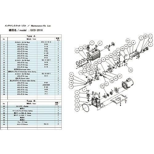 アルバック機工(Ulvac Kiko) ULVAC GCD-201X用メンテナンスキットA ULVAC GCD-201X用メンテナンスキットB GCD-201X GCD-201X|アルバック