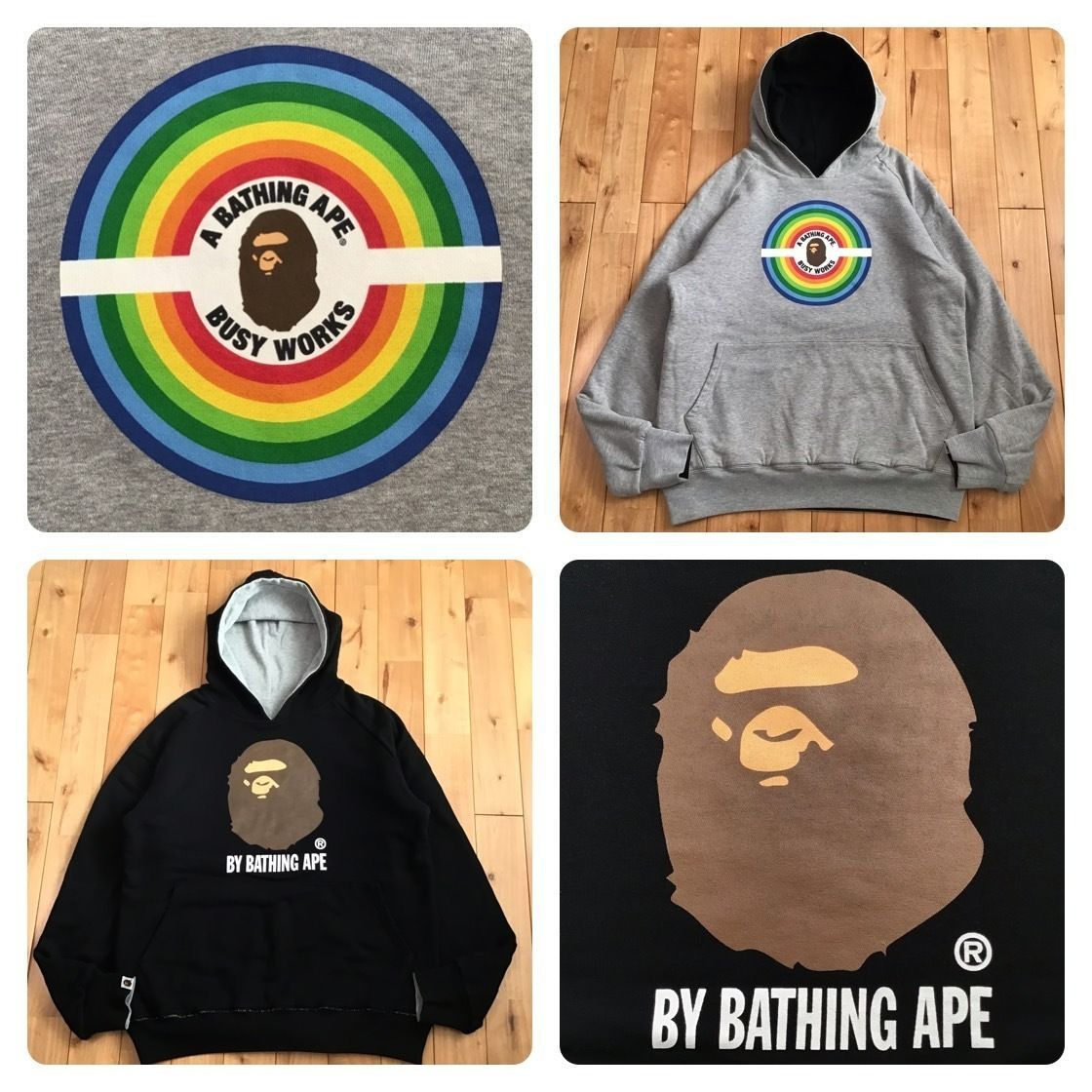 ☆リバーシブル☆ BAPE LOGO プルオーバー パーカー Lサイズ a bathing ape BAPE pullover hoodie エイプ  ベイプ アベイシングエイプ - メルカリ