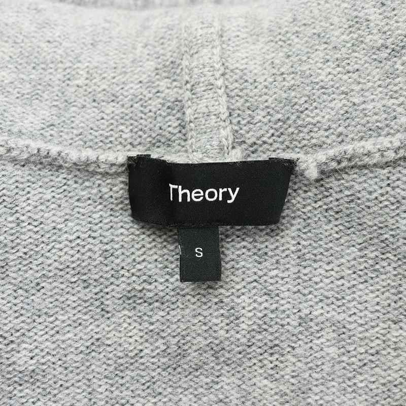 極美品 Theory HOODY PO ZIPカシミヤ混 ジップアップセーターS