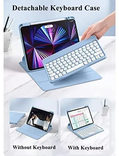 人気商品】iPad 9/iPad 8/iPad 7_スカイブルー iPad 10.2 キーボード